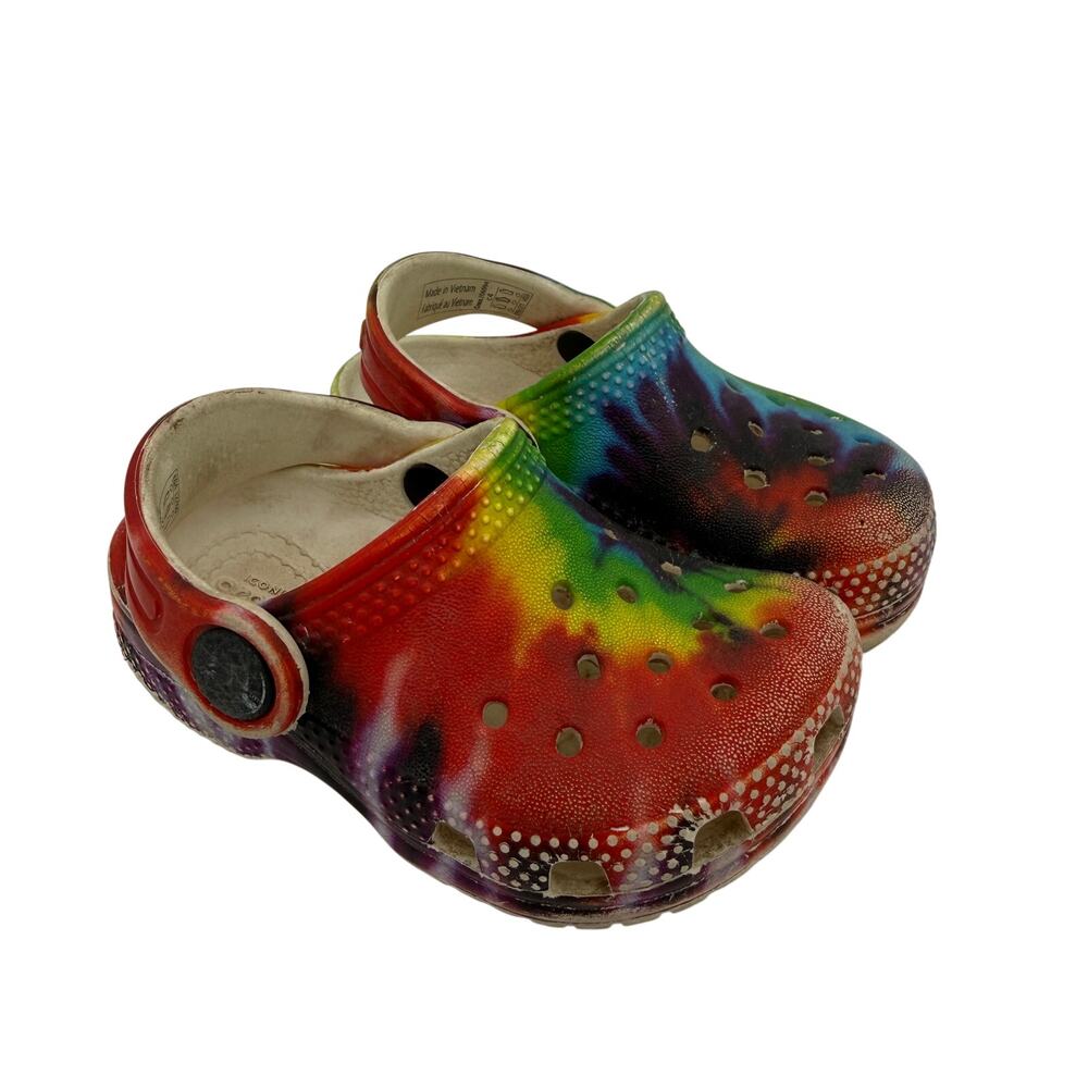 Crocs Infant Kids Tie-Dye Classic Clogs Shoes Size C4
